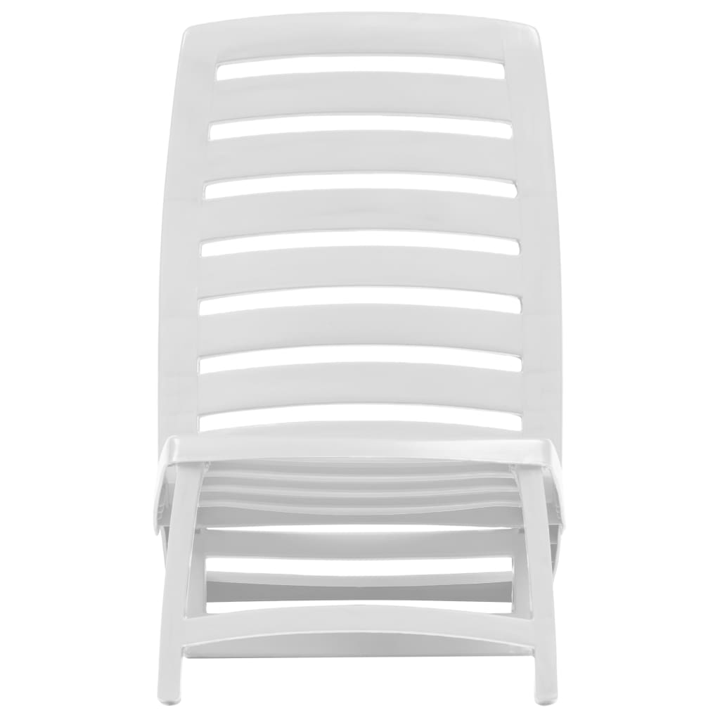 vidaXL Kids' Folding Beach Chair 4 pcs Plastic White