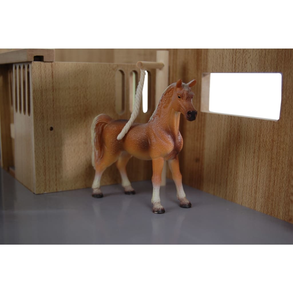 Kids Globe Toy Horse Stable with 3 Boxes and Lane 1:32