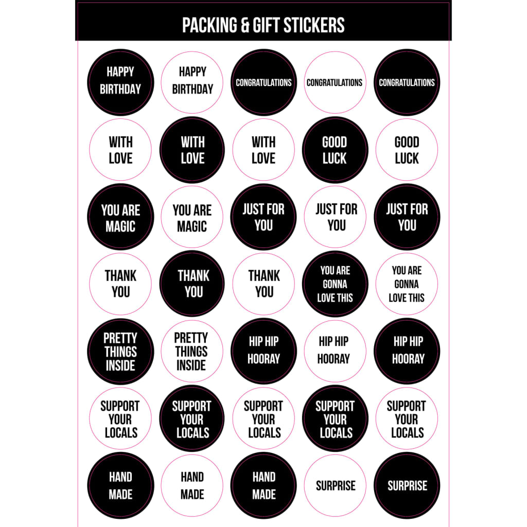 rillprint Gift Stickers Assortment 10 sheets x 5 boxes
