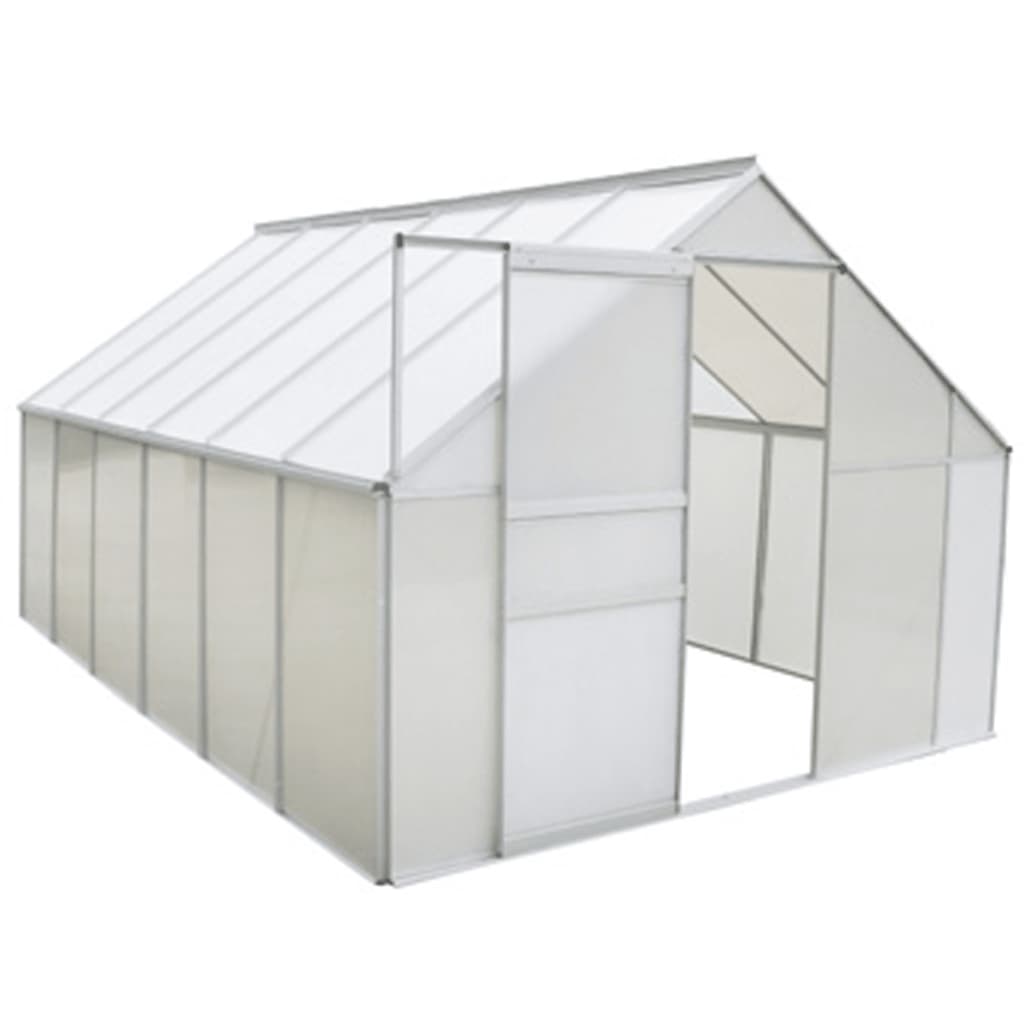 vidaXL Greenhouse Polycarbonate and Aluminium 371x250x195 cm