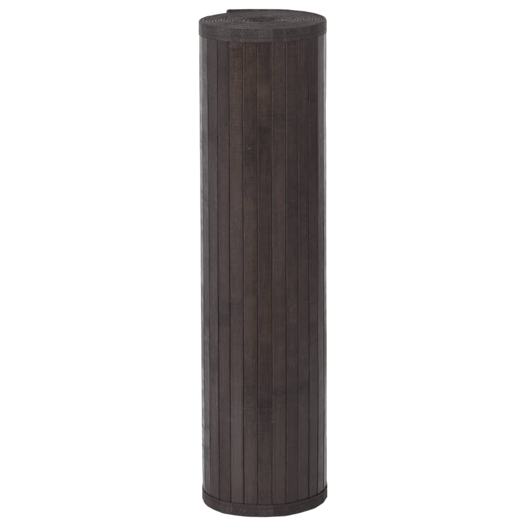 vidaXL Rug Rectangular Dark Brown80x400 cm Bamboo