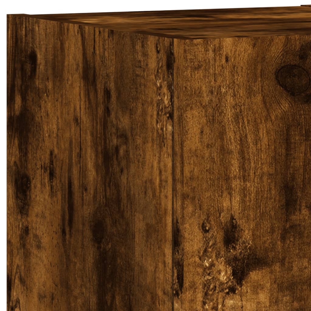 vidaXL 5 Piece TV Wall Units with LED Smoked Oak Engineered Wood