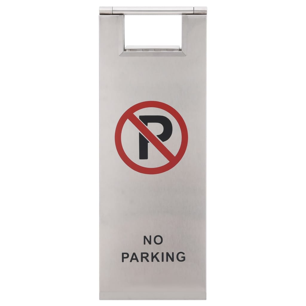 vidaXL Folding Parking Sign Stainless Steel