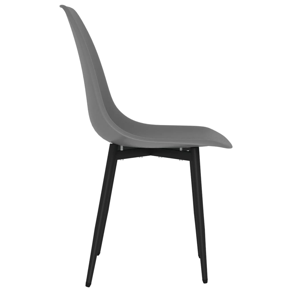 vidaXL Dining Chairs 4 pcs Grey PP