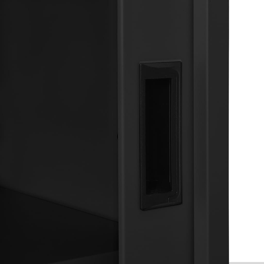 vidaXL Sliding Door Cabinet Anthracite 90x40x90 cm Steel