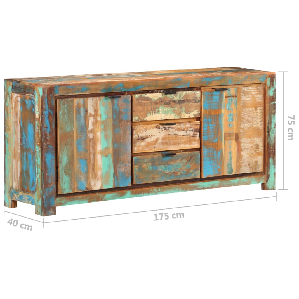 vidaXL Sideboard 175x40x75 cm Solid Reclaimed Wood