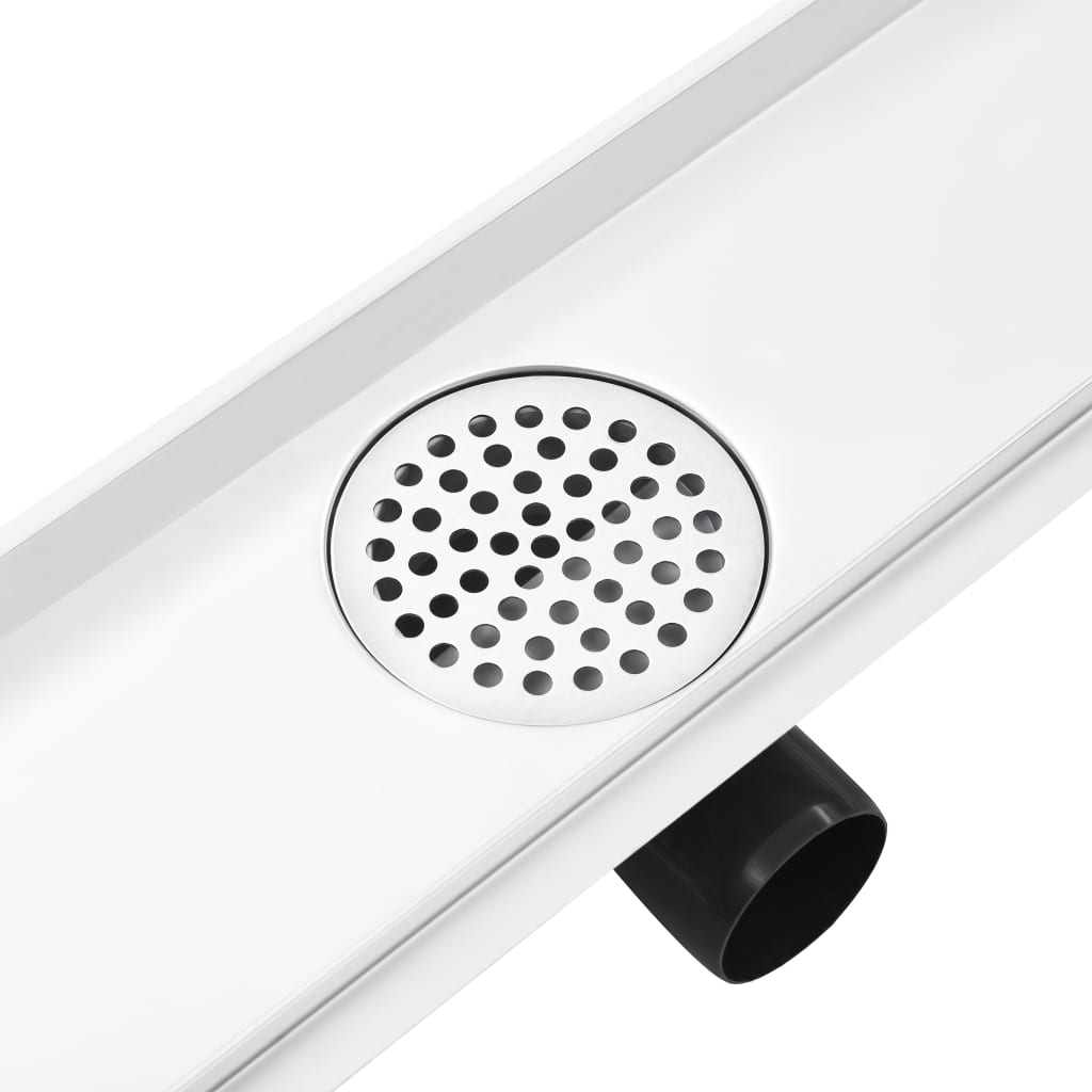 vidaXL Shower Drain with 2-in-1 Cover 73x14 cm Stainless Steel