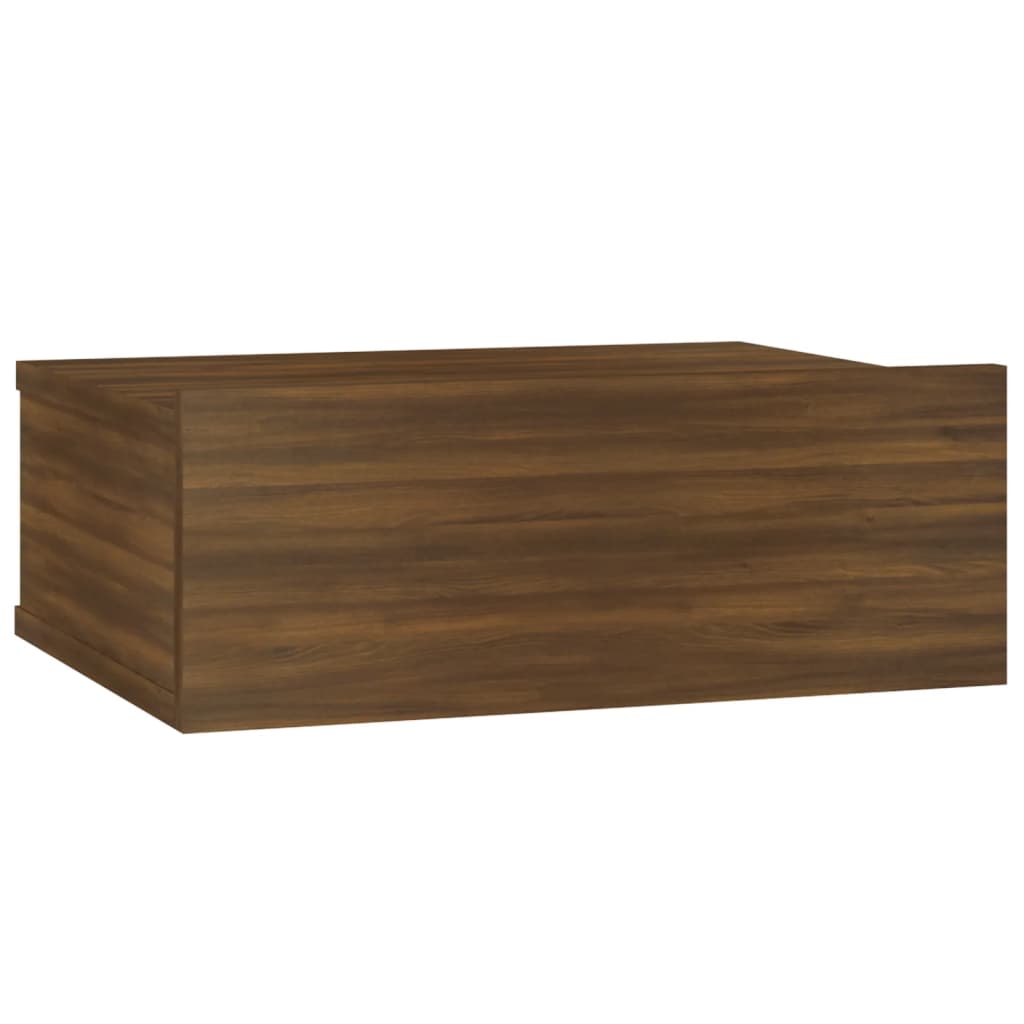 vidaXL Floating Nightstand Brown Oak 40x30x15 cm Engineered Wood