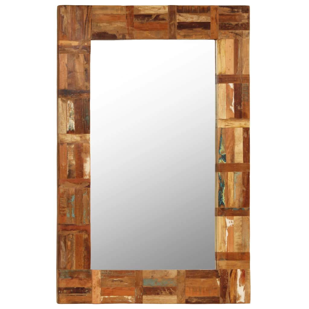 vidaXL Wall Mirror Solid Reclaimed Wood 60x90 cm