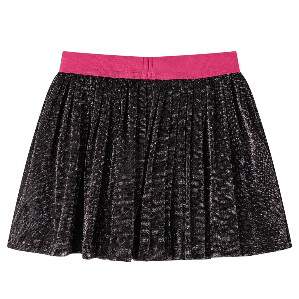 Kids' Pleated Skirt with Glitter Navy 92
