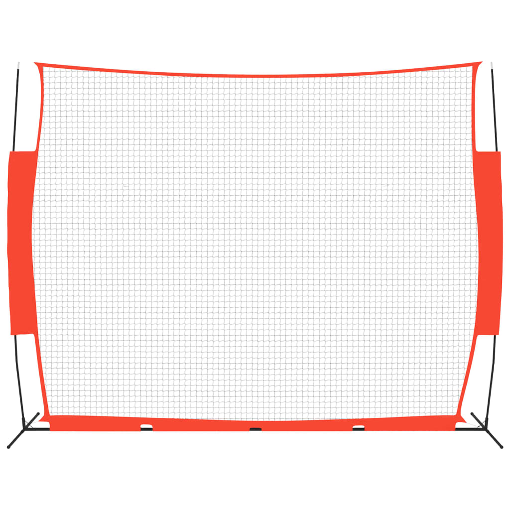 vidaXL Portable Baseball Net Red&Black 369x107x271 cm Steel&Polyester
