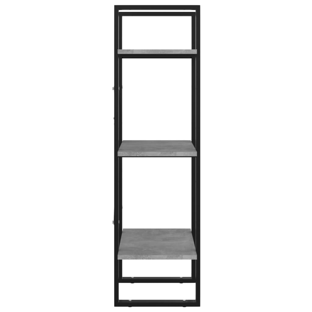 vidaXL 3-Tier Book Cabinet Concrete Grey 40x30x105 cm Engineered Wood