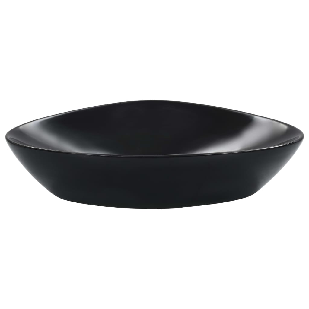 vidaXL Wash Basin 58.5x39x14 cm Ceramic Black
