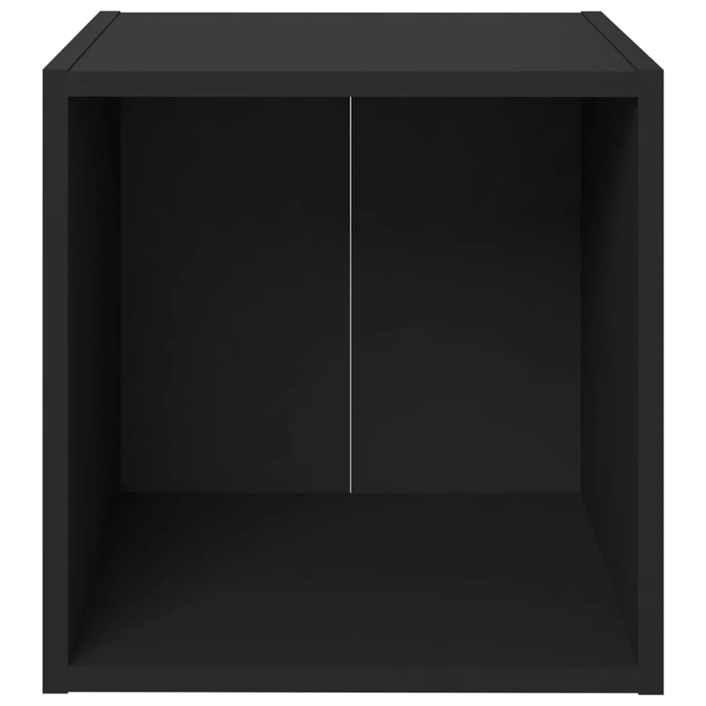 vidaXL TV Cabinets 2 pcs Black 37x35x37 cm Chipboard