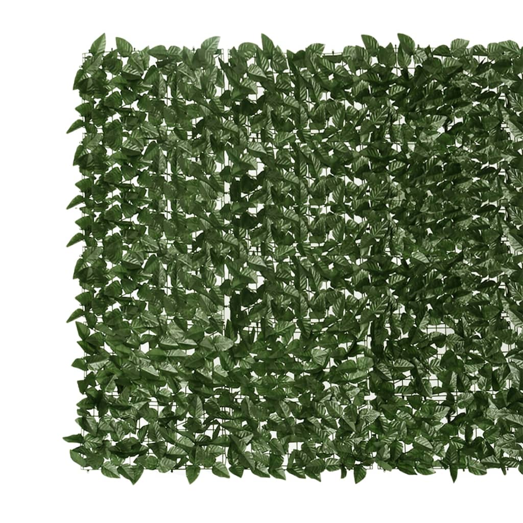 vidaXL Balcony Screen with Dark Green Leaves 500x150 cm