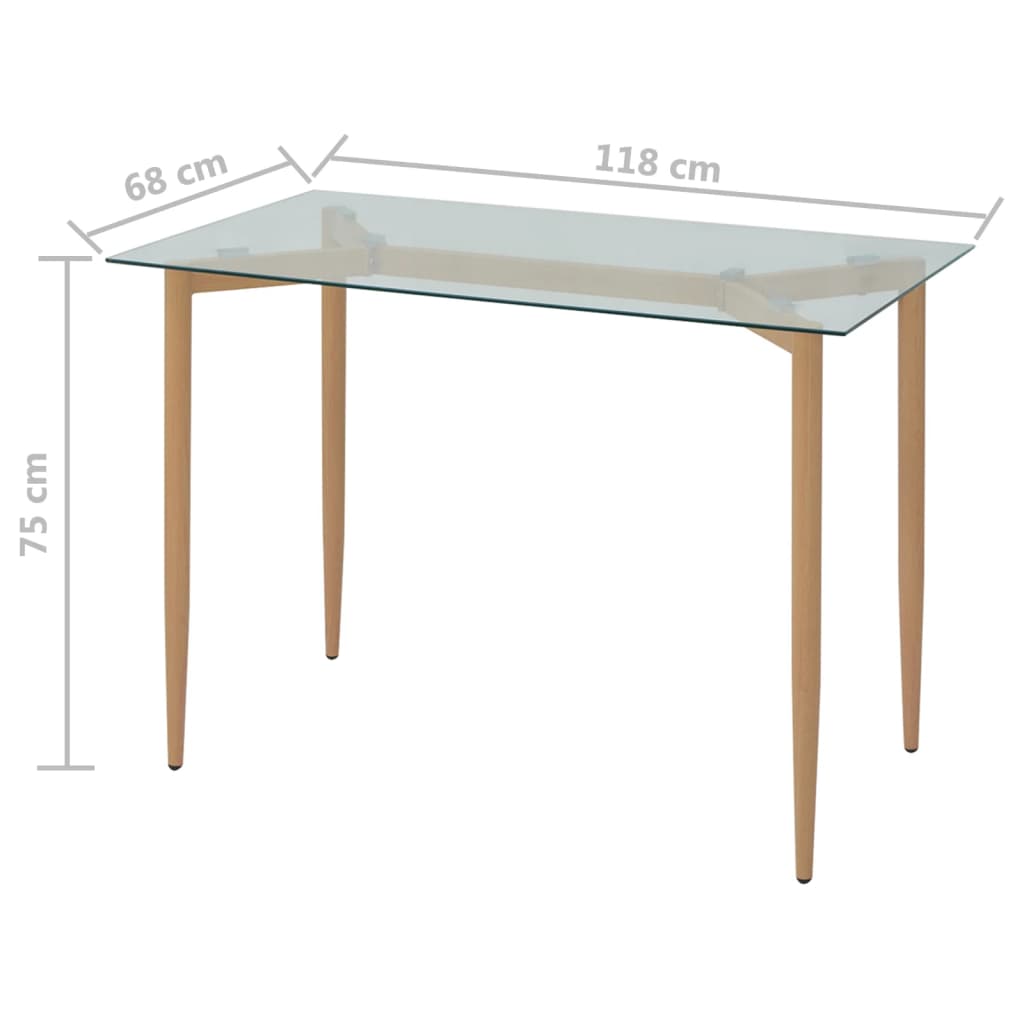 vidaXL Dining Table 118x68x75 cm
