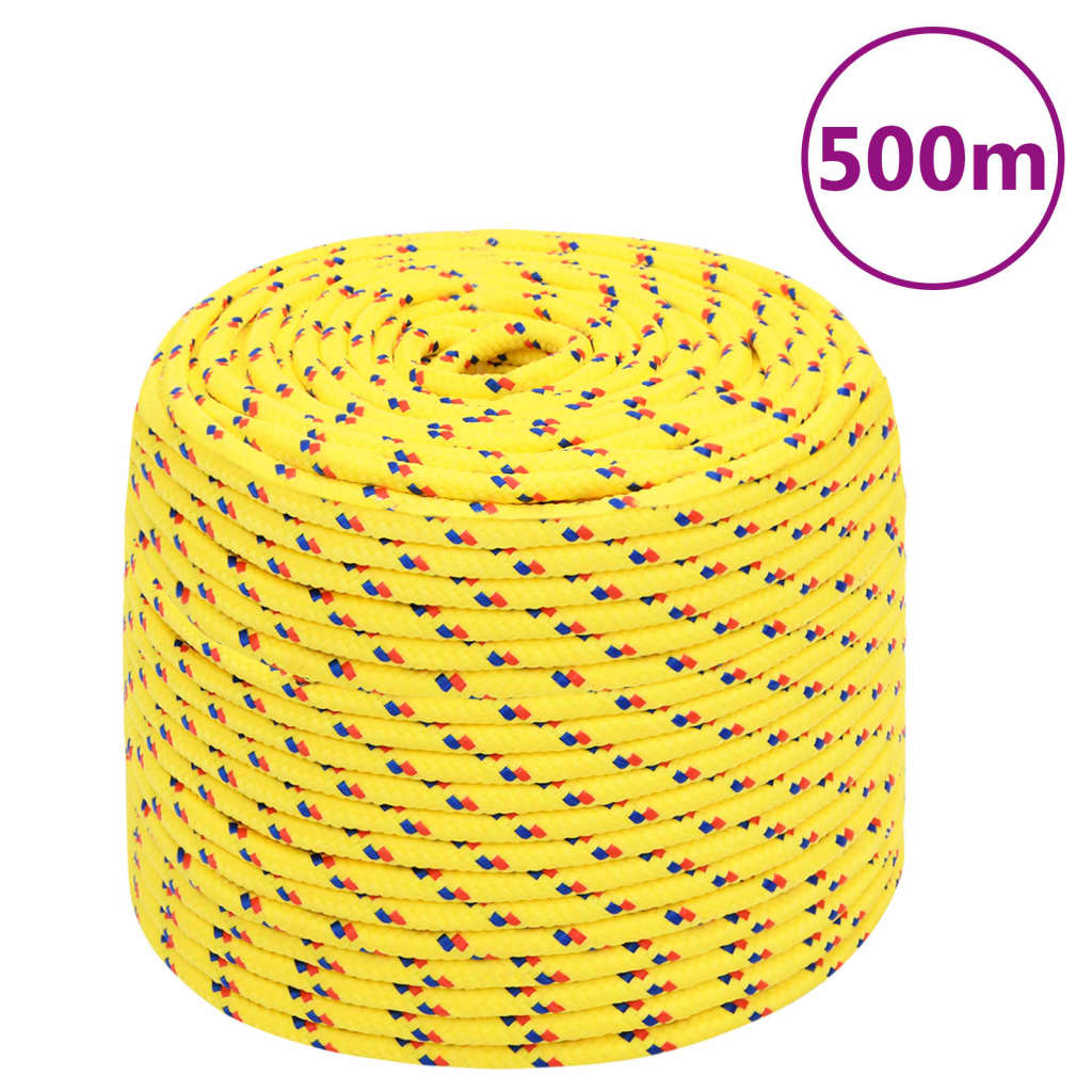 vidaXL Boat Rope Yellow 6 mm 500 m Polypropylene