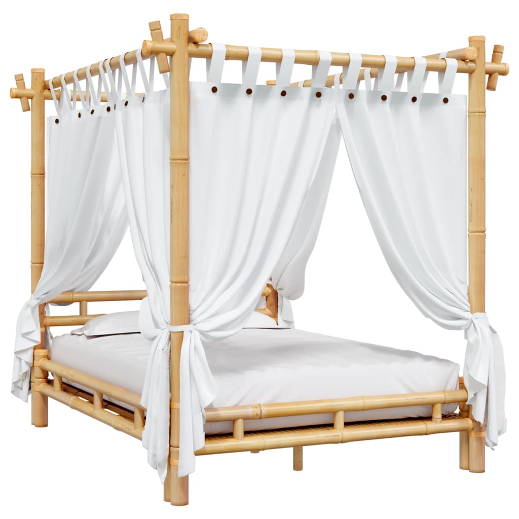 vidaXL Canopy Bed 140x200 cm Bamboo