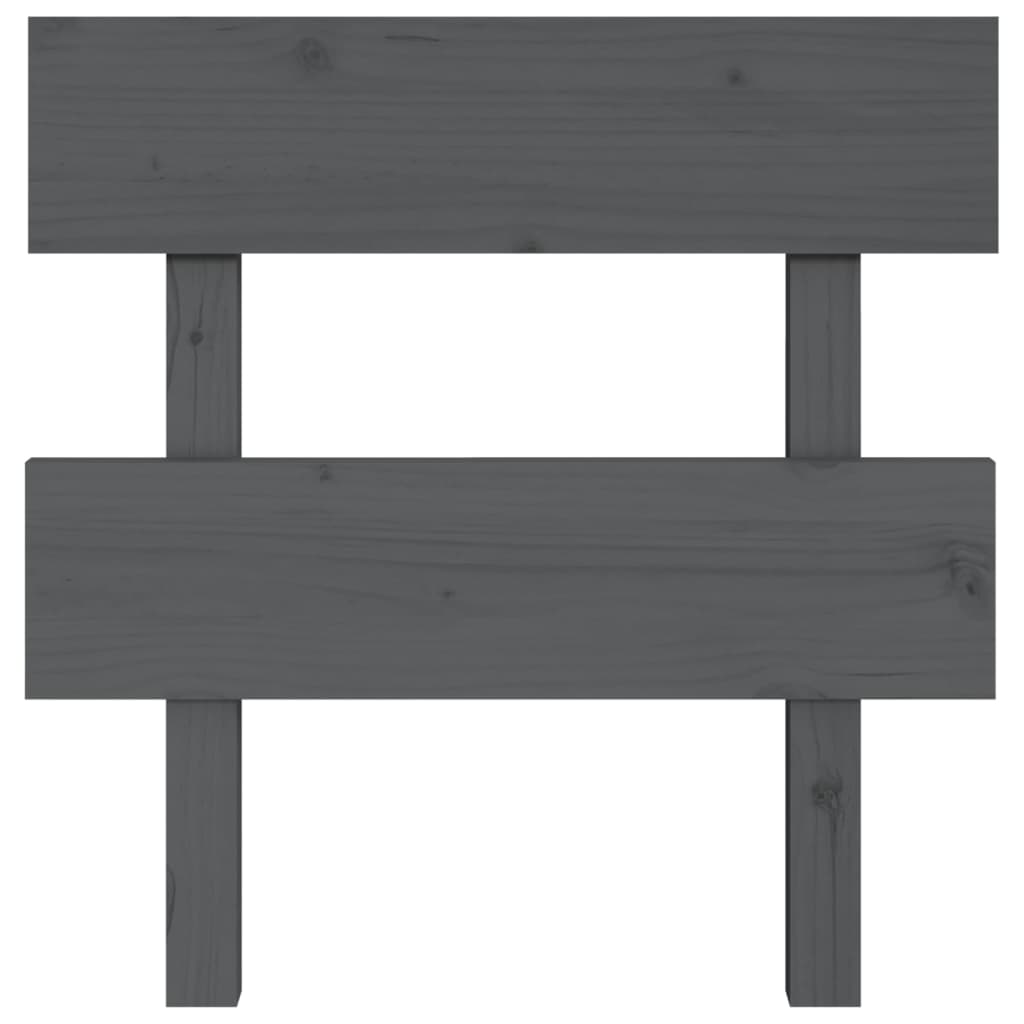 vidaXL Bed Headboard Grey 103.5x3x81 cm Solid Wood Pine