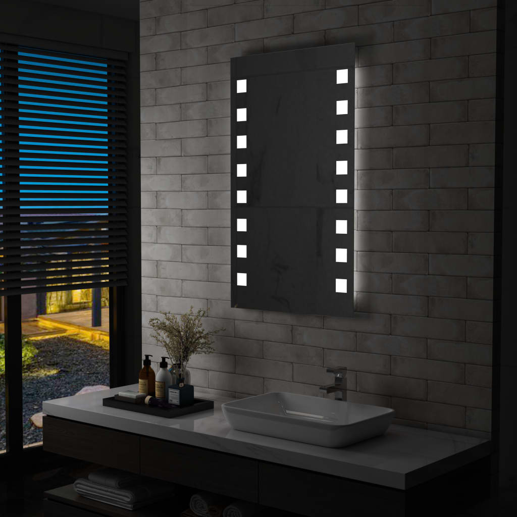 vidaXL Bathroom LED Wall Mirror 60x100 cm