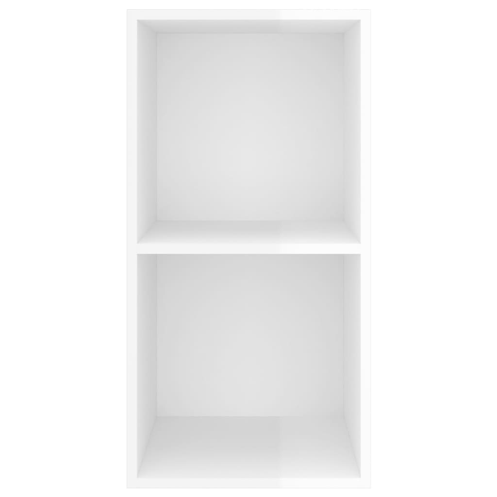 vidaXL Wall-mounted TV Cabinet High Gloss White 37x37x72 cm Engineered Wood