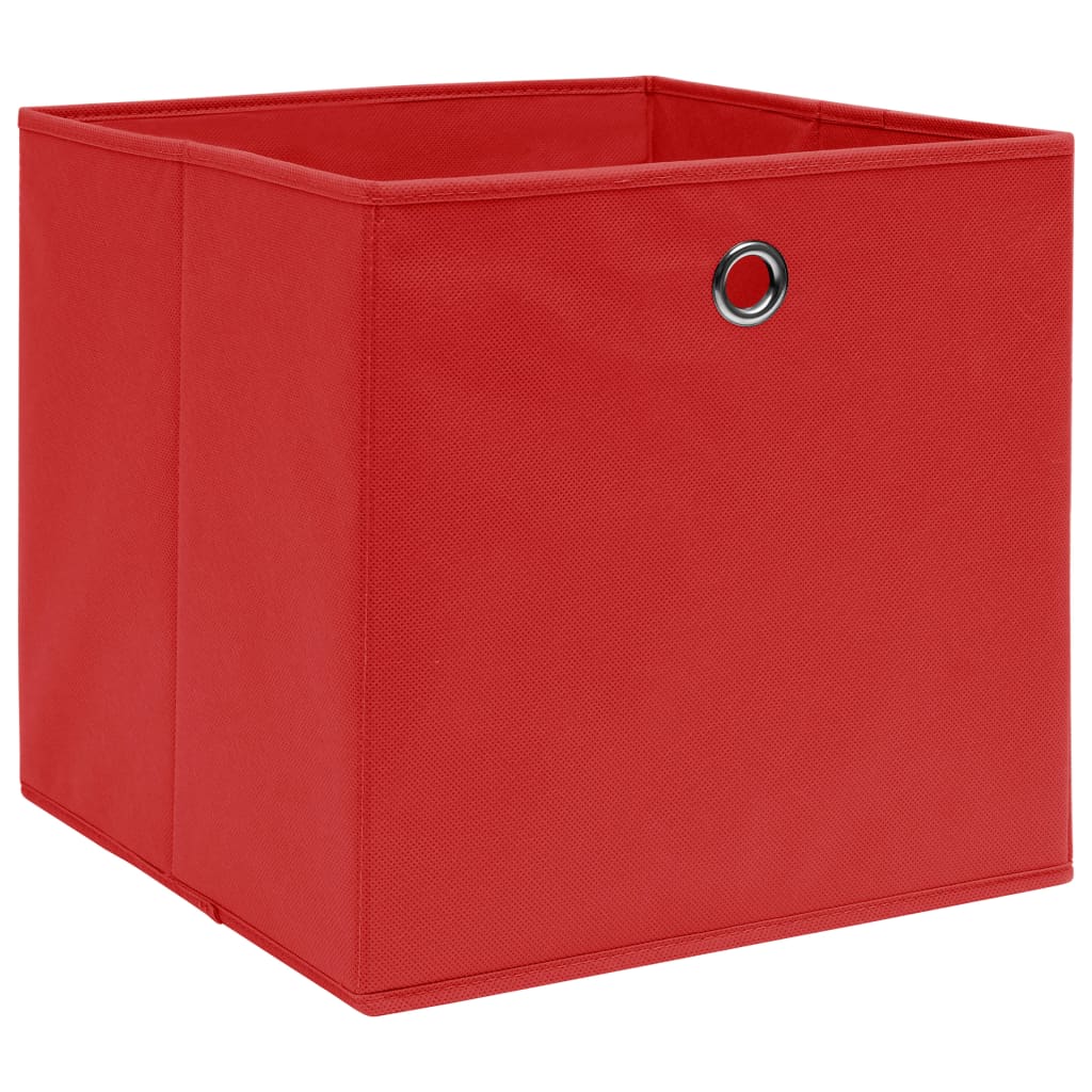 vidaXL Storage Boxes 4 pcs Non-woven Fabric 28x28x28 cm Red
