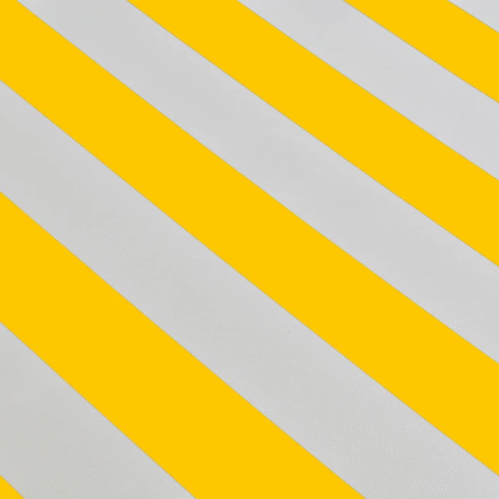vidaXL Folding Awning Manual Operated 400 cm Yellow/White