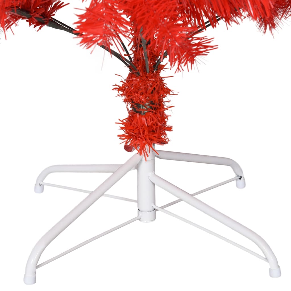 vidaXL Artificial Christmas Tree with Stand Red 180 cm PVC