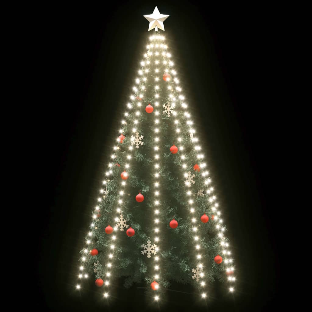vidaXL Christmas Tree Net Lights with 250 LEDs Cold White 250 cm