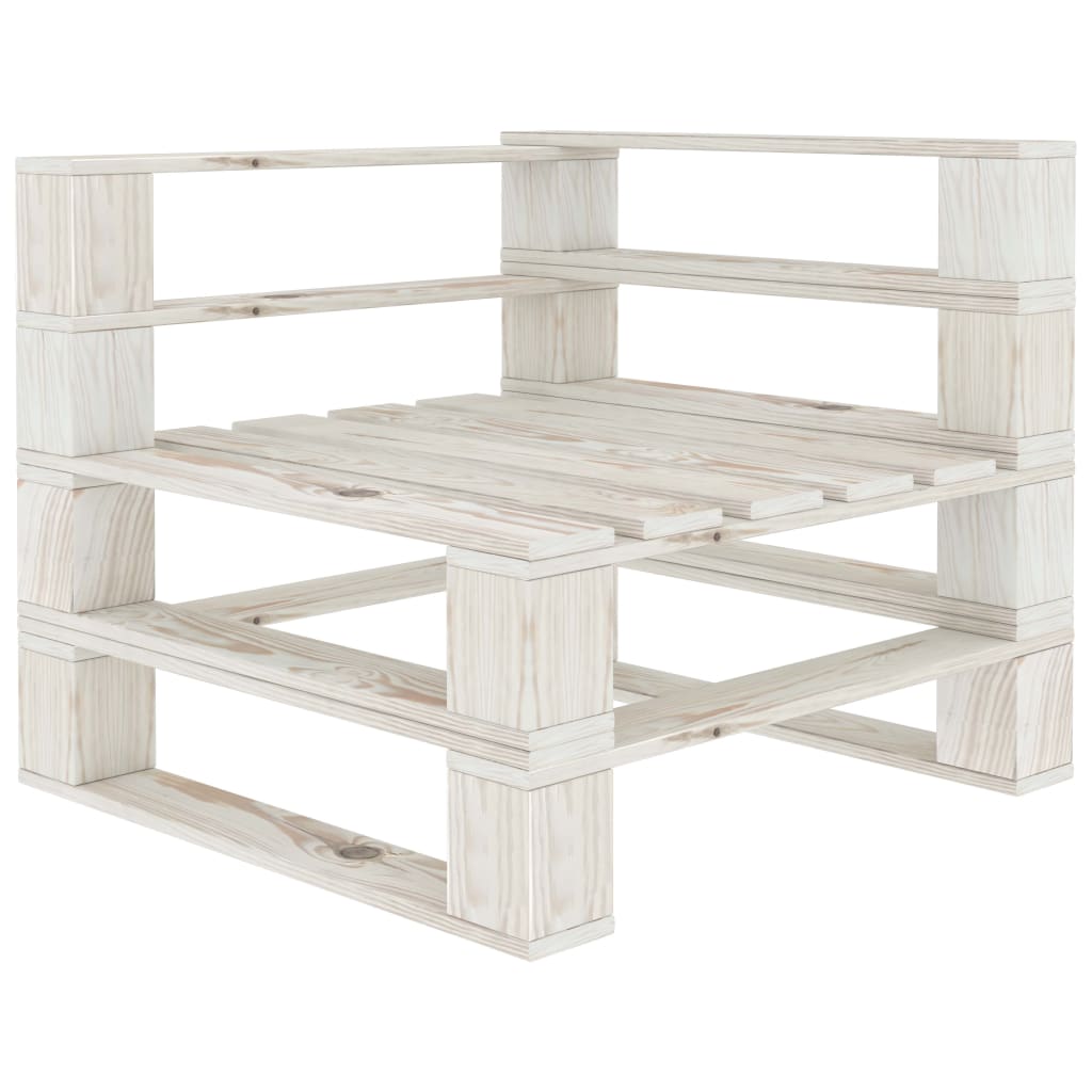 vidaXL 6 Piece Garden Pallets Lounge Set Wood White