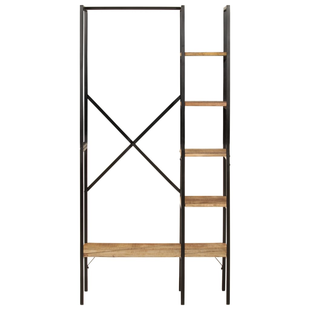 vidaXL Clothes Rack with Shelves 90x40x190 cm Solid Wood Mango and Iron