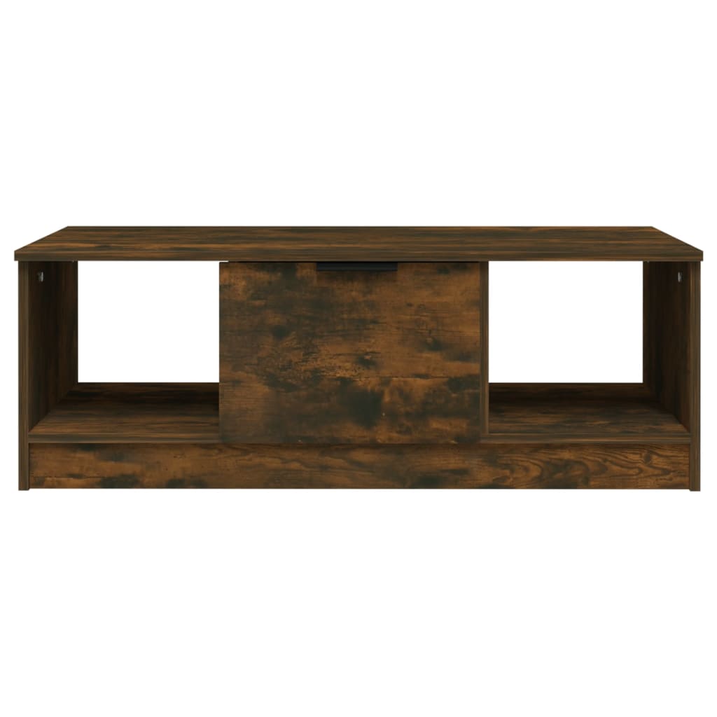 vidaXL Coffee Table Smoked Oak 102x50x36 cm Engineered Wood