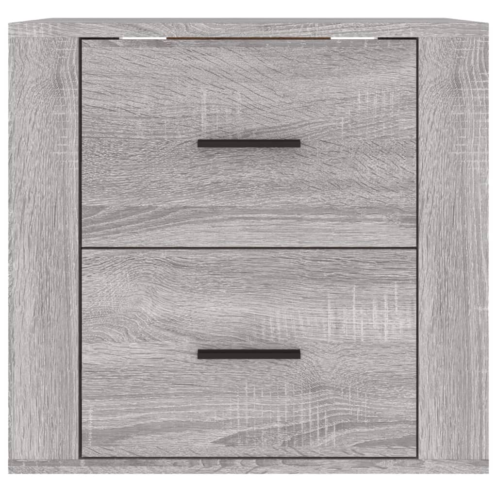 vidaXL Wall-mounted Bedside Cabinet Grey Sonoma 50x36x47 cm