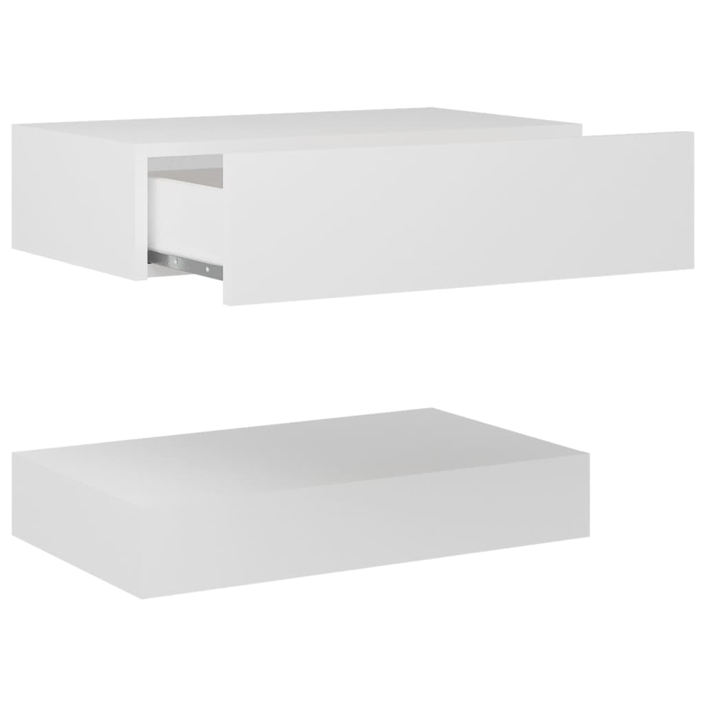 vidaXL Bedside Cabinet White 60x35 cm Engineered Wood