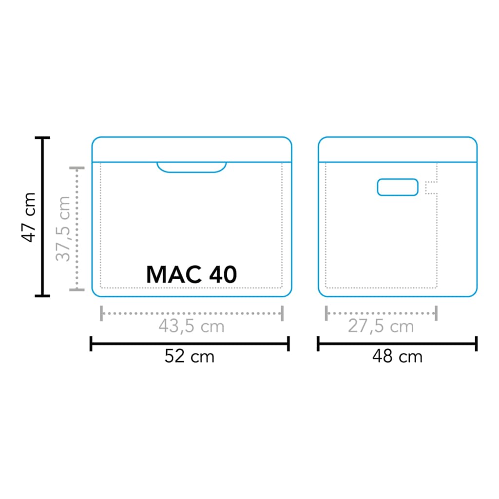 Mestic Cool Box Absorption MAC-40 Black 42 L