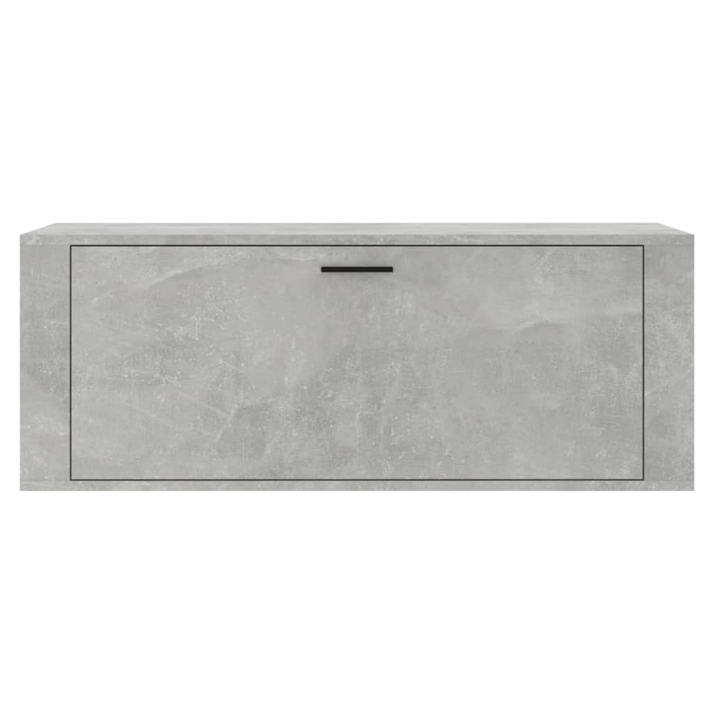 vidaXL Wall Shoe Cabinet Concrete Grey 100x35x38 cm Engineered Wood