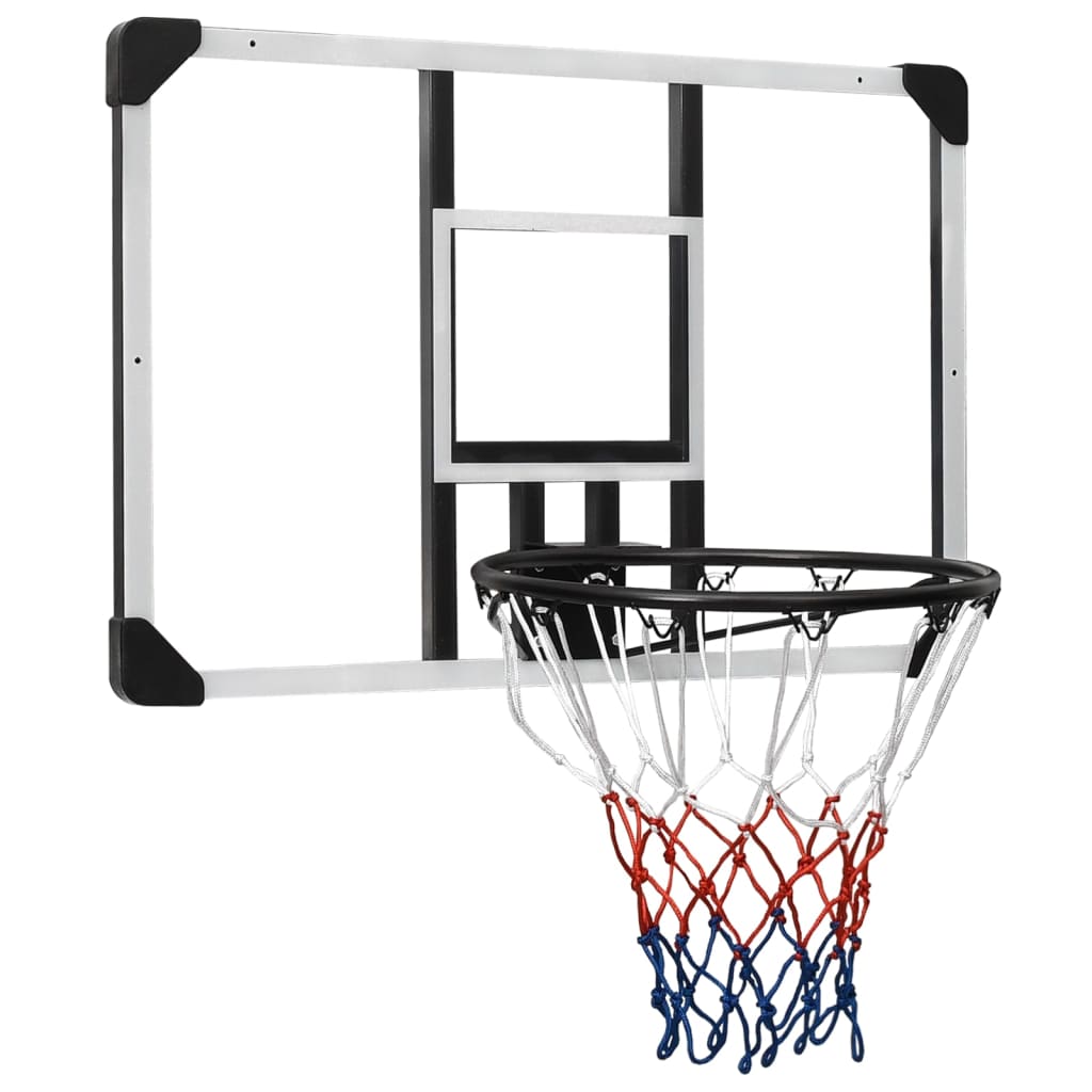 vidaXL Basketball Backboard Transparent 90x60x2.5 cm Polycarbonate