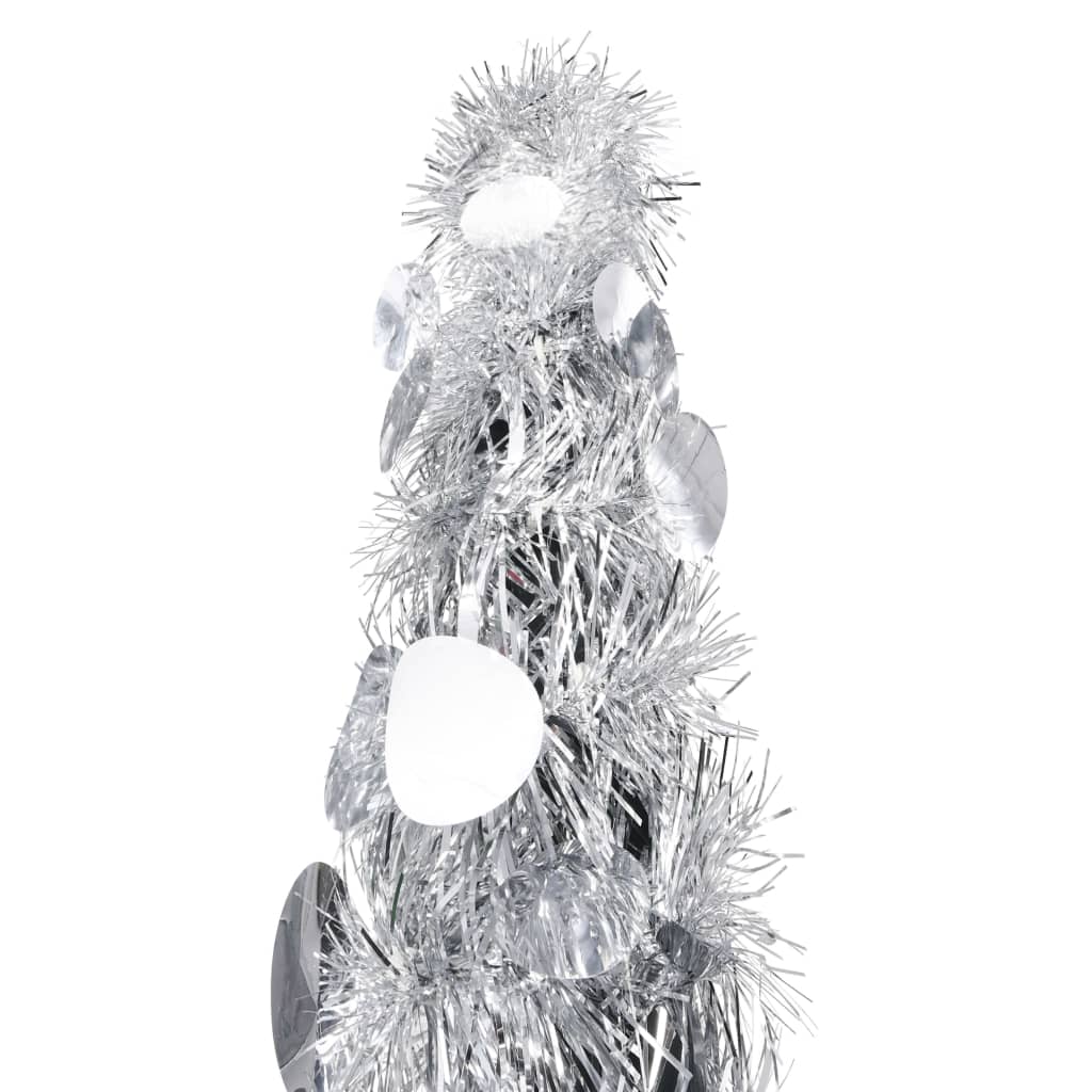 vidaXL Pop-up Artificial Christmas Tree Silver 150 cm PET
