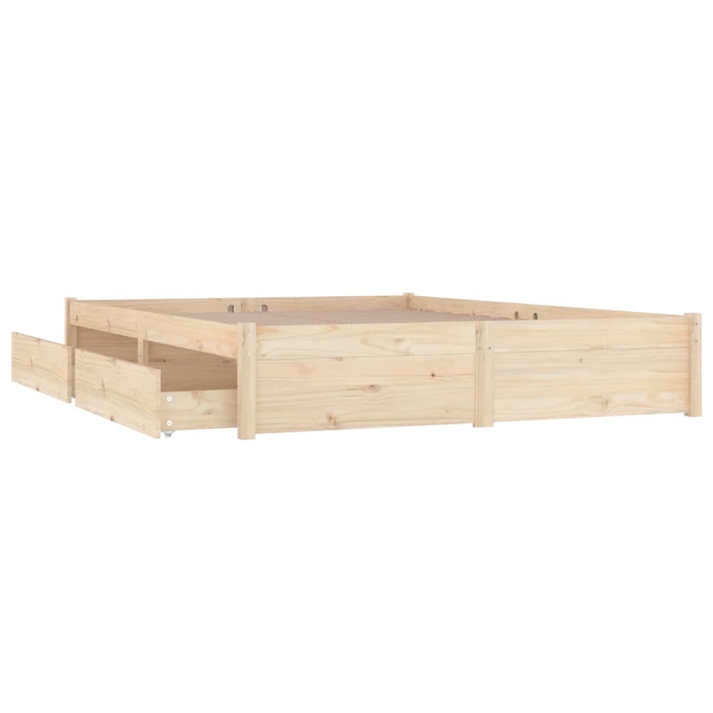 vidaXL Bed Frame with Drawers 120x200 cm