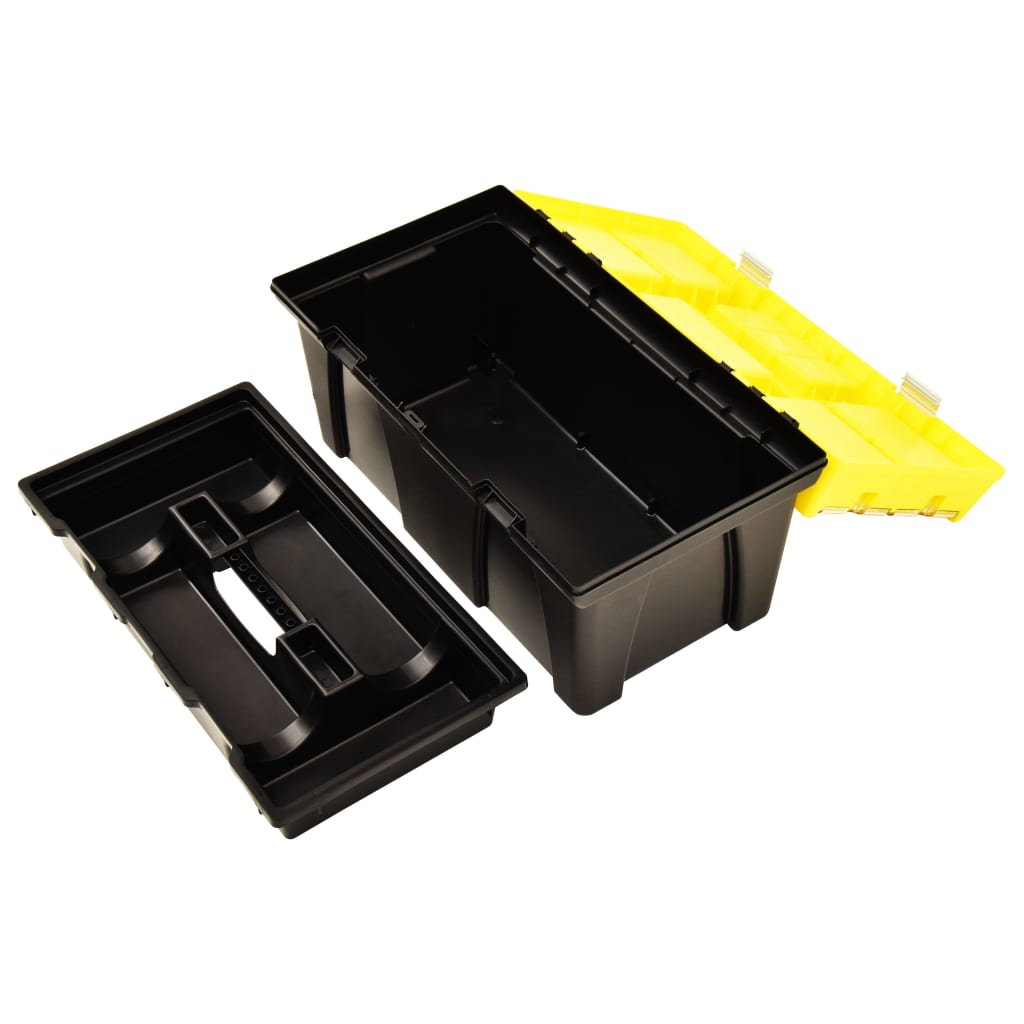 vidaXL Tool Box Plastic 595x337x316 mm Yellow