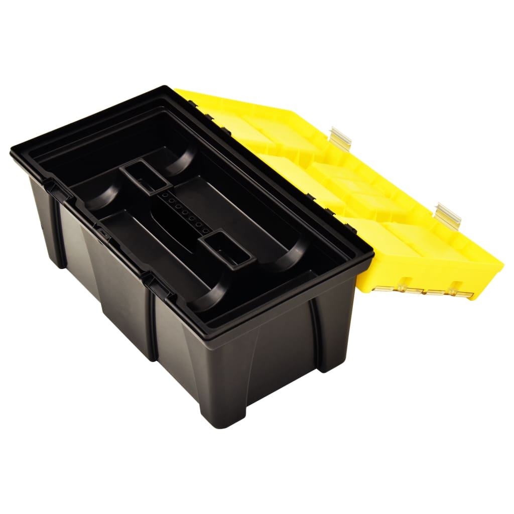vidaXL Tool Box Plastic 595x337x316 mm Yellow