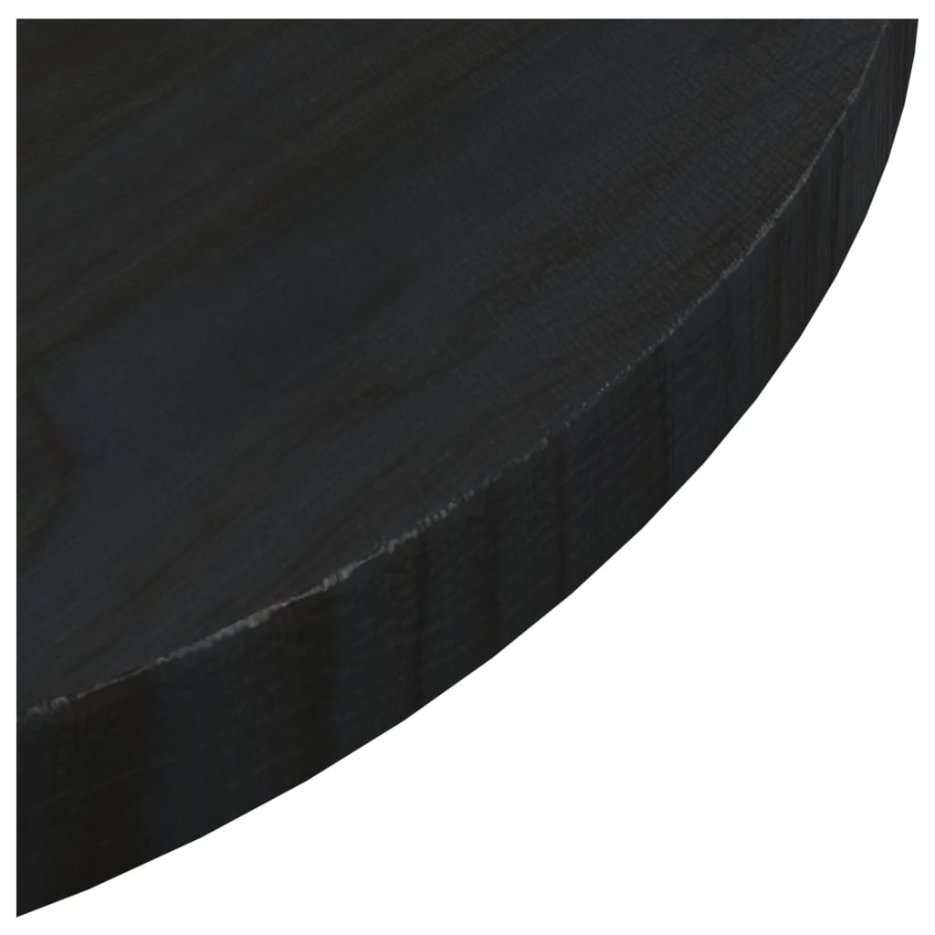 vidaXL Table Top Black Ø40x2.5 cm Solid Wood Pine