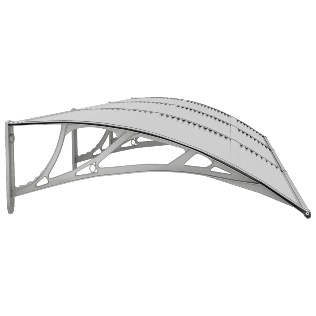 vidaXL Door Canopy Grey and Transparent 300x75 cm PC