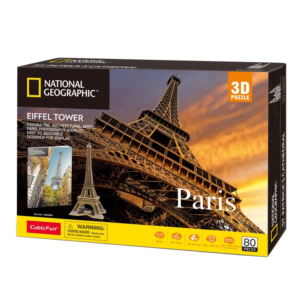 Cubic Fun 3D Puzzle Eiffel Tower 80 pcs