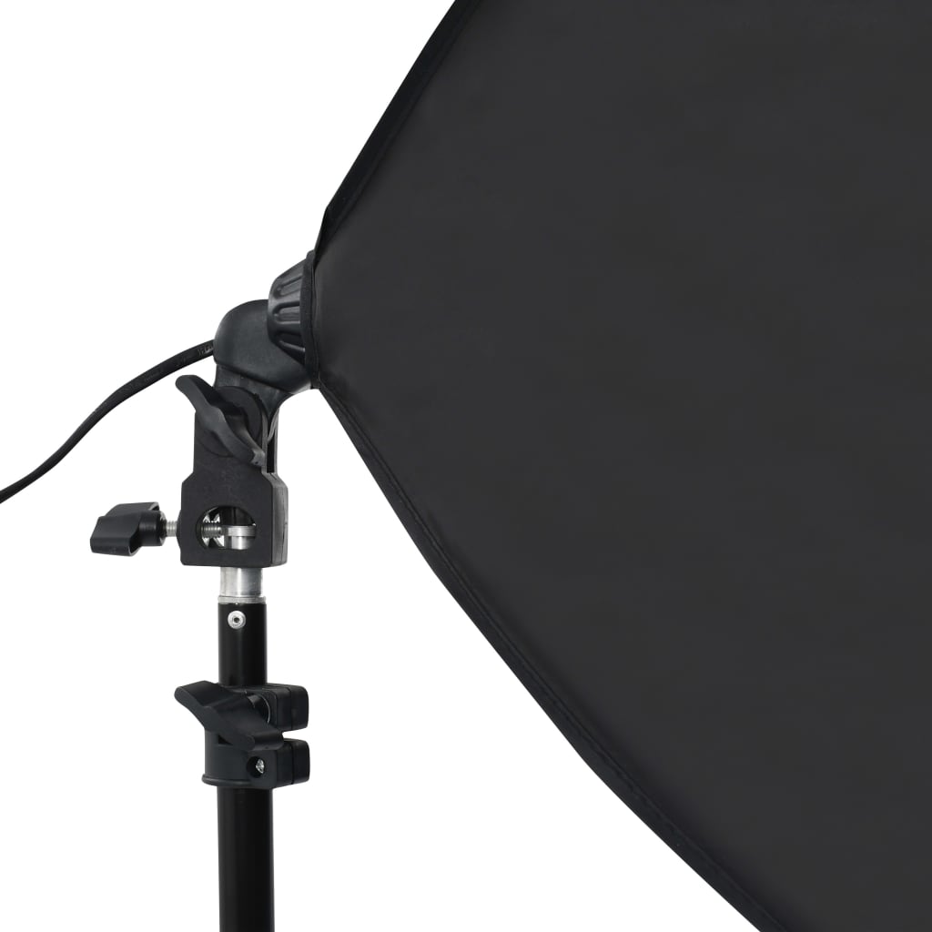 vidaXL Photo Studio Kit with Softbox Lights and Backdrops