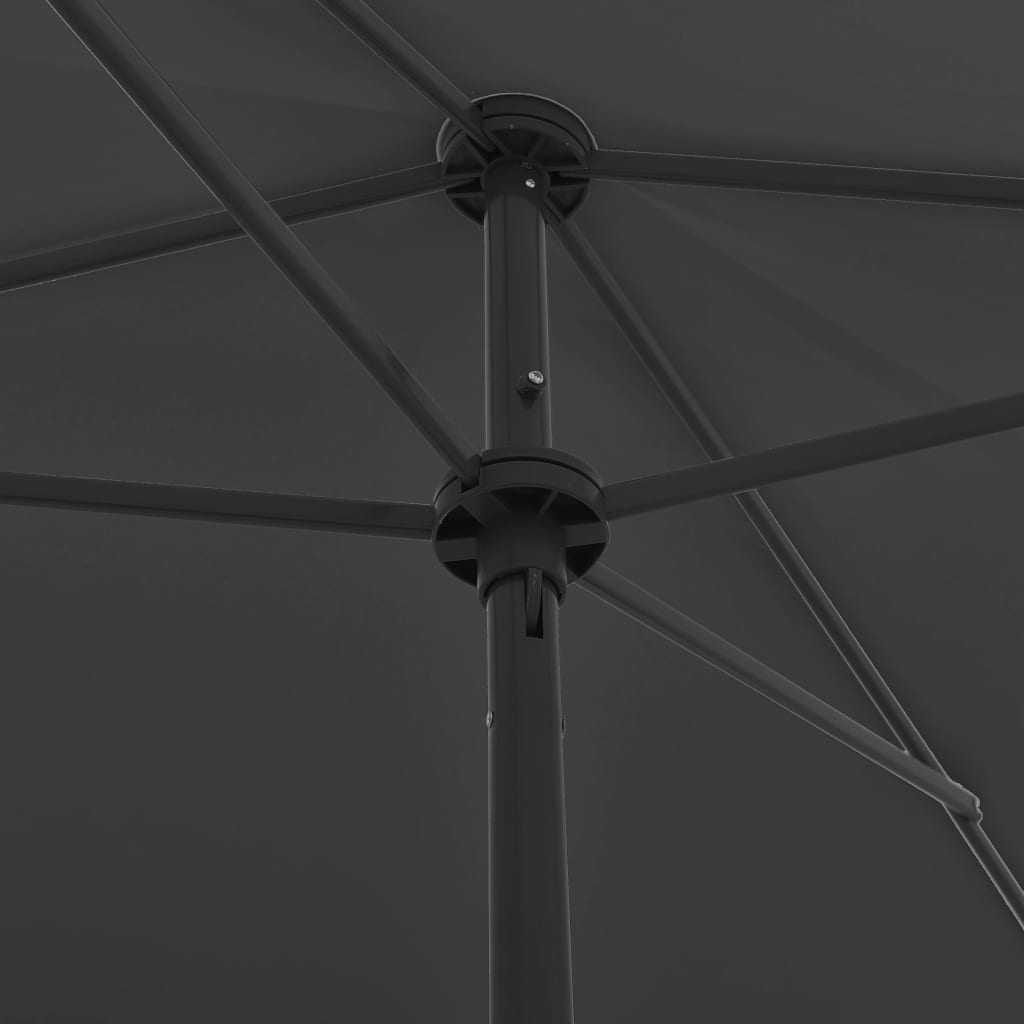 vidaXL Beach Umbrella Anthracite 200x125 cm