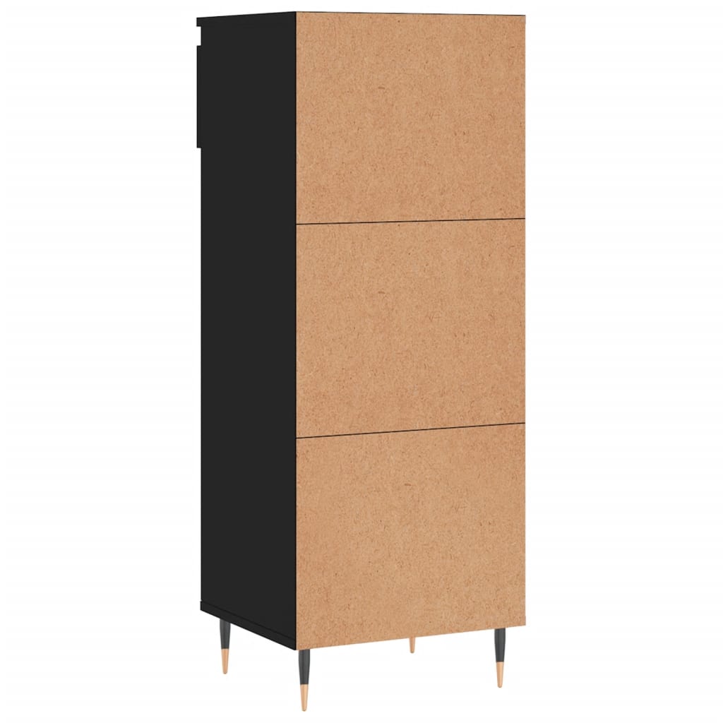 vidaXL Shoe Cabinet Black 40x36x105 cm Engineered Wood