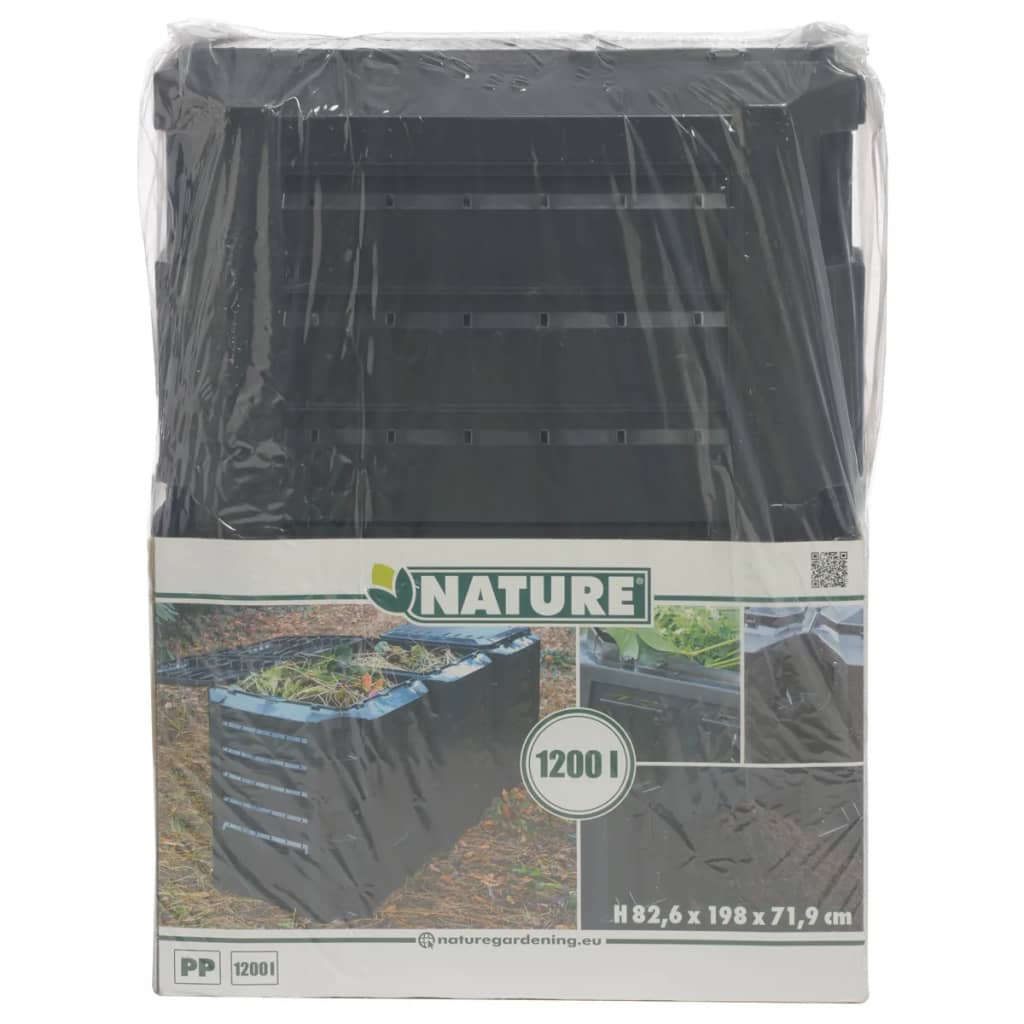 Nature Compost Bin Black 1200 L 6071483