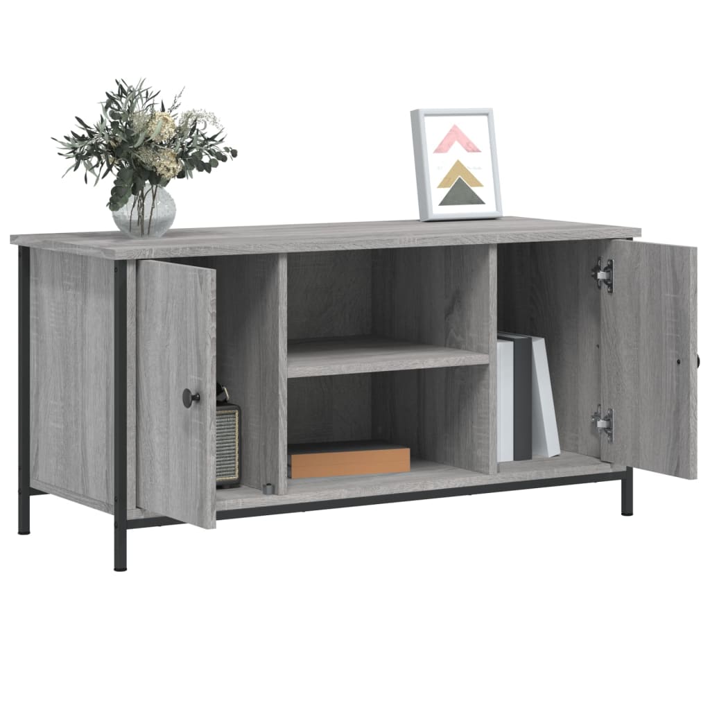 vidaXL TV Cabinet Grey Sonoma 100x40x50 cm Engineered Wood