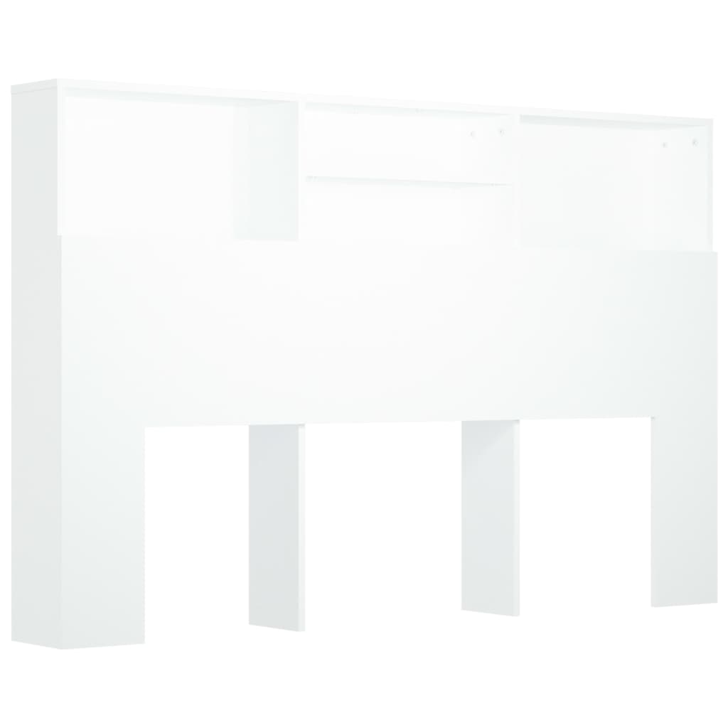 vidaXL Headboard Cabinet White 160x19x103.5 cm